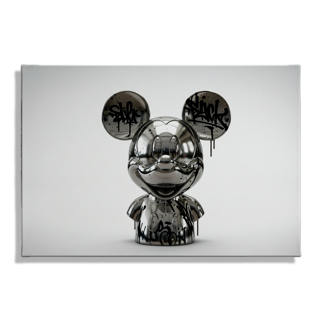 Cuadro Impreso Mickey Chrome Graffiti